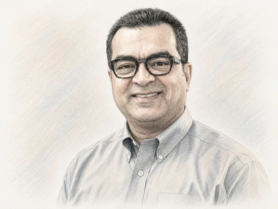 Khalid Rizvi, pencil portrait