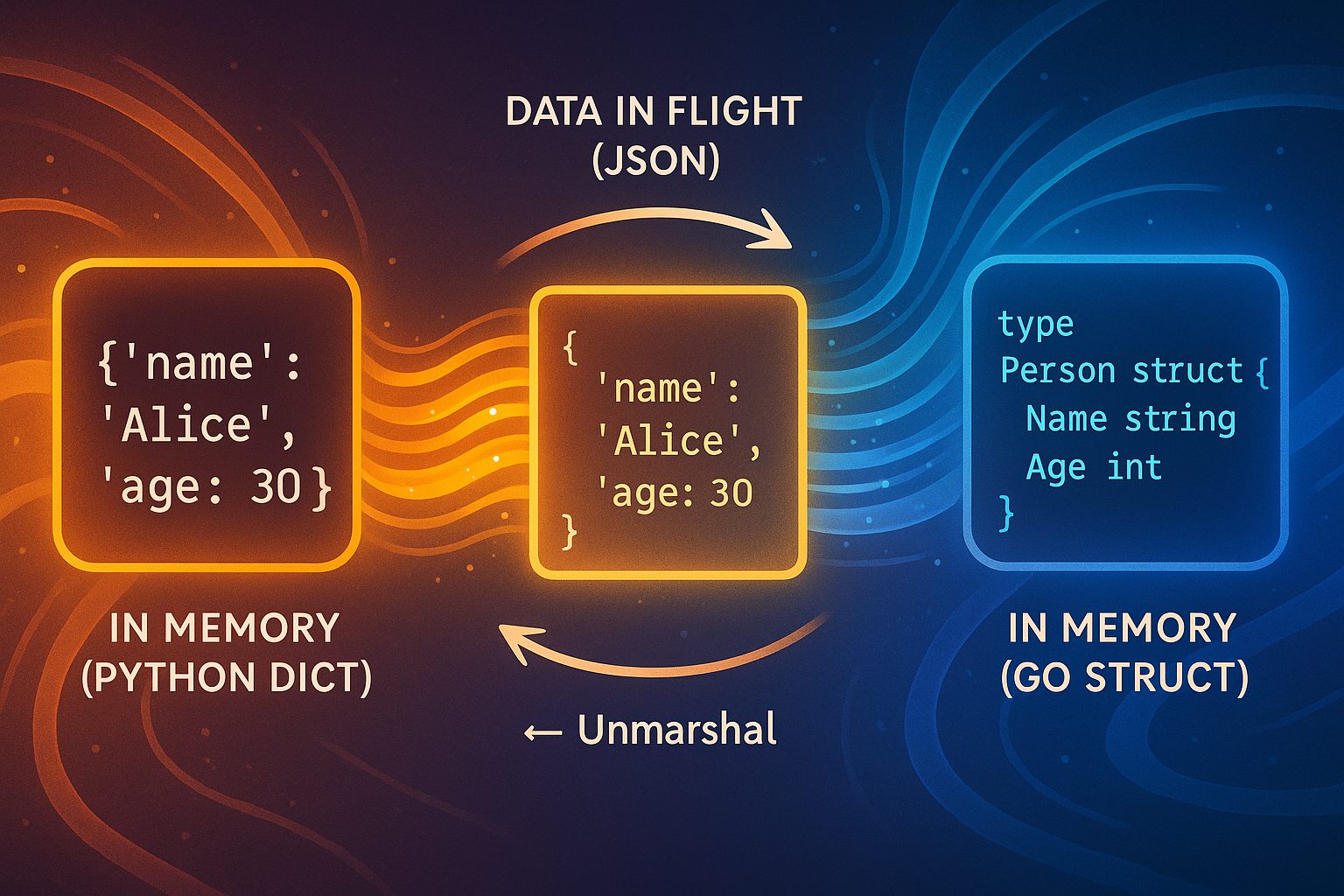 Dict vs JSON visualization